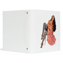 Pin Up Girl Vinyl Binder