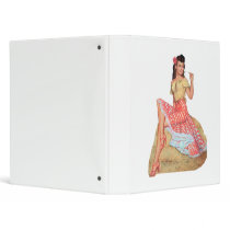 Pin Up Girl Vinyl Binder