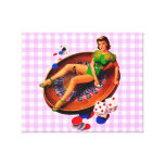 Pin Up Girl Gallery Wrapped Canvas