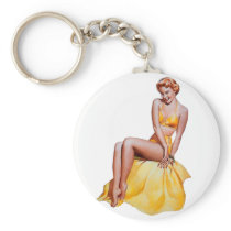 Pin Up Girl Keychain