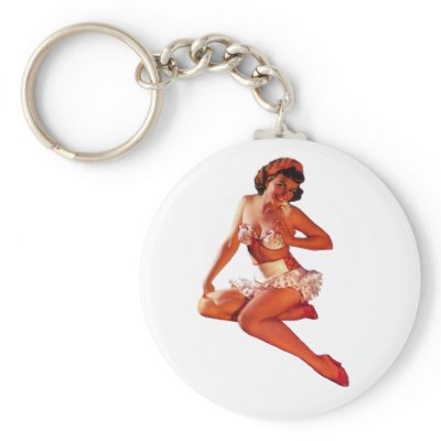 Pin Up Girl Keychain
