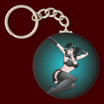 Pin Up Girl Keychain Sexy Retro Pin-up Gifts keychains