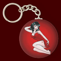Pin Up Girl Keychain Sexy Retro Pin-up Gifts keychains