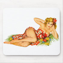 Pin Up Girl Mouse Pad