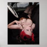 Pin Up Girl Retro Betty Hot Rod Garage Poster