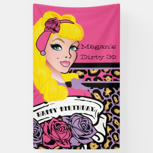 Pin Up Girl Rock A Billy Party Banner Zazzle