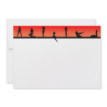 Pin Up Girls Red Orange Top Panel Invitation