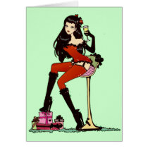 pin up greeting holiday cheers card