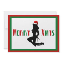 Pin Up Merry Xmas Landscape Invitation