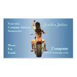 Pin up on a motor bike business card templates