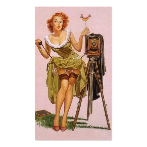 Pin up Photographer Profile Cards Business Card (front side)