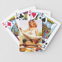 Pin Up Picnic Bicycle Playing Cards