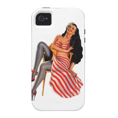 Pin Up Pinup Girl Case-Mate iPhone 4 Covers