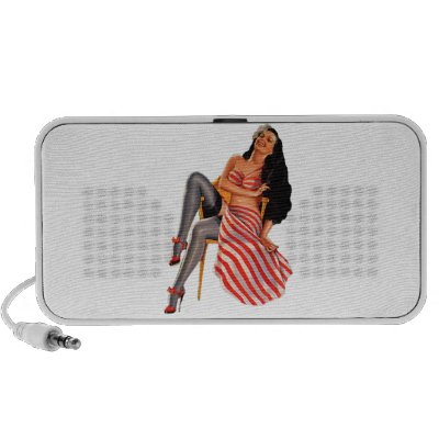 Pin Up Pinup Girl iPhone Speakers