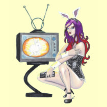 Pin Up rabbit lady TV Sci Fi Fantasy art T Shirt