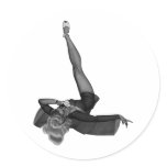Pin Up Woman Design! Round Sticker
