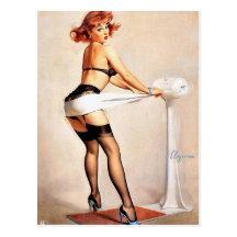 Pin-Up Working Out Post Cards