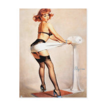 Pin-Up Working Out Post Cards