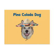 Pina Colada Beach Dog Post Cards