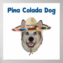 Pina Colada Beach Dog Print