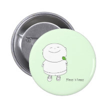 Pinback Button - Happy is happy - Green