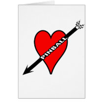 Pinball Heart Greeting Card