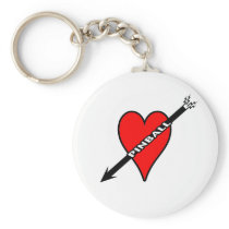 Pinball Heart Keychains