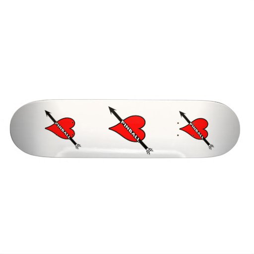 Pinball Heart Skateboard Deck