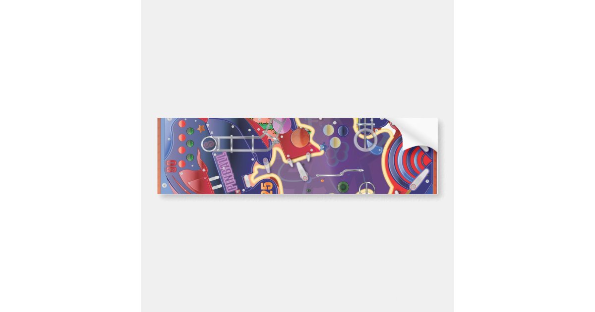 Pinball Machine Bumper Sticker Zazzle
