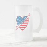 Pinball Patriot Heart Coffee Mugs