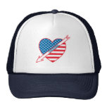 Pinball Patriot Heart Hats