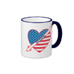 Pinball Patriot Heart Mug