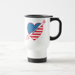 Pinball Patriot Heart Mugs