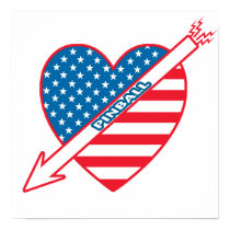 Pinball Patriot Heart Poster