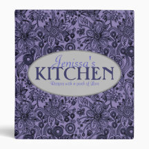 Pinch of Love 1 Inch Blue Floral Recipe Binder