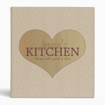 Pinch of Love 1 Inch Cream Recipe Binder