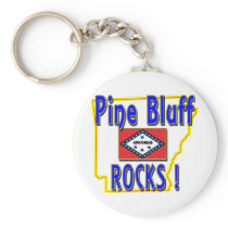 Pine Bluff Rocks ! (blue) Key Chains