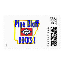 Pine Bluff Rocks ! (blue) Postage Stamps