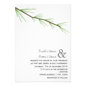Pine Bough Wedding Invitation