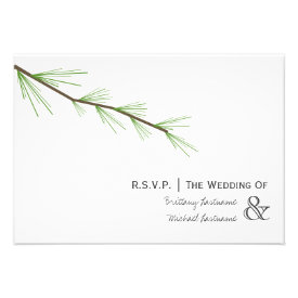 Pine Bough Wedding R.S.V.P. Invitations