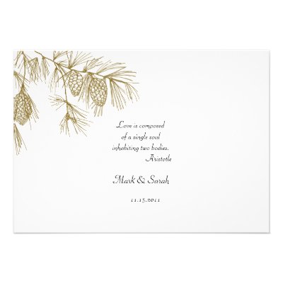 Pine Boughs Invitation 2