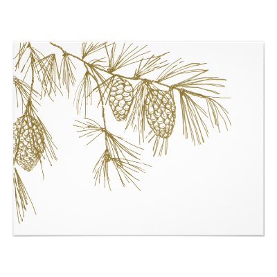 Pine Boughs RSVP Personalized Invites