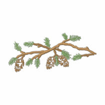 Pine Branch embroidered shirts