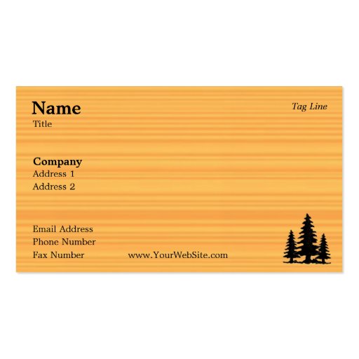 Pine Business Card (front side)