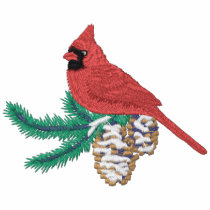 Pine Cardinal embroidered shirts