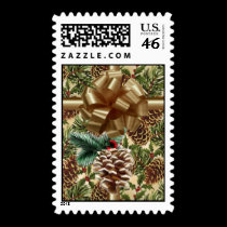Pine cone and Holly stamps