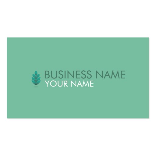PINE CONE BUSINESS CARD PASTEL TURQUOISE (front side)