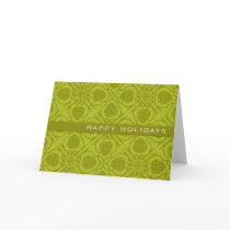 PINE CONE DAMASK Holiday Card by brandbird PINE CONE DAMASK Holiday Card