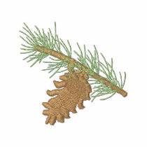 Pine Cone embroidered shirts