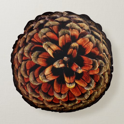 PINE CONE PINECONE ROUND DECORATIVE THROW PILLOW Zazzle